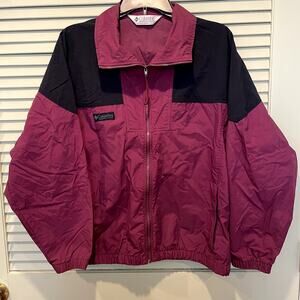 Women's Columbia Jacket Windbreaker Hooded Full Zip Packable